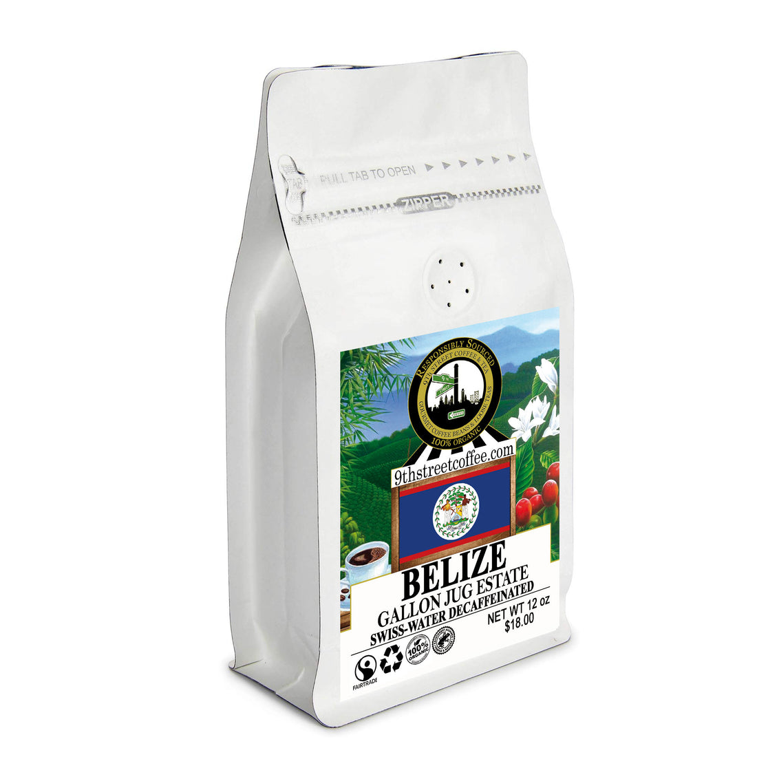 Organic Swiss-Water DeCaf Shade Grown Belize Gallon Jug Estate