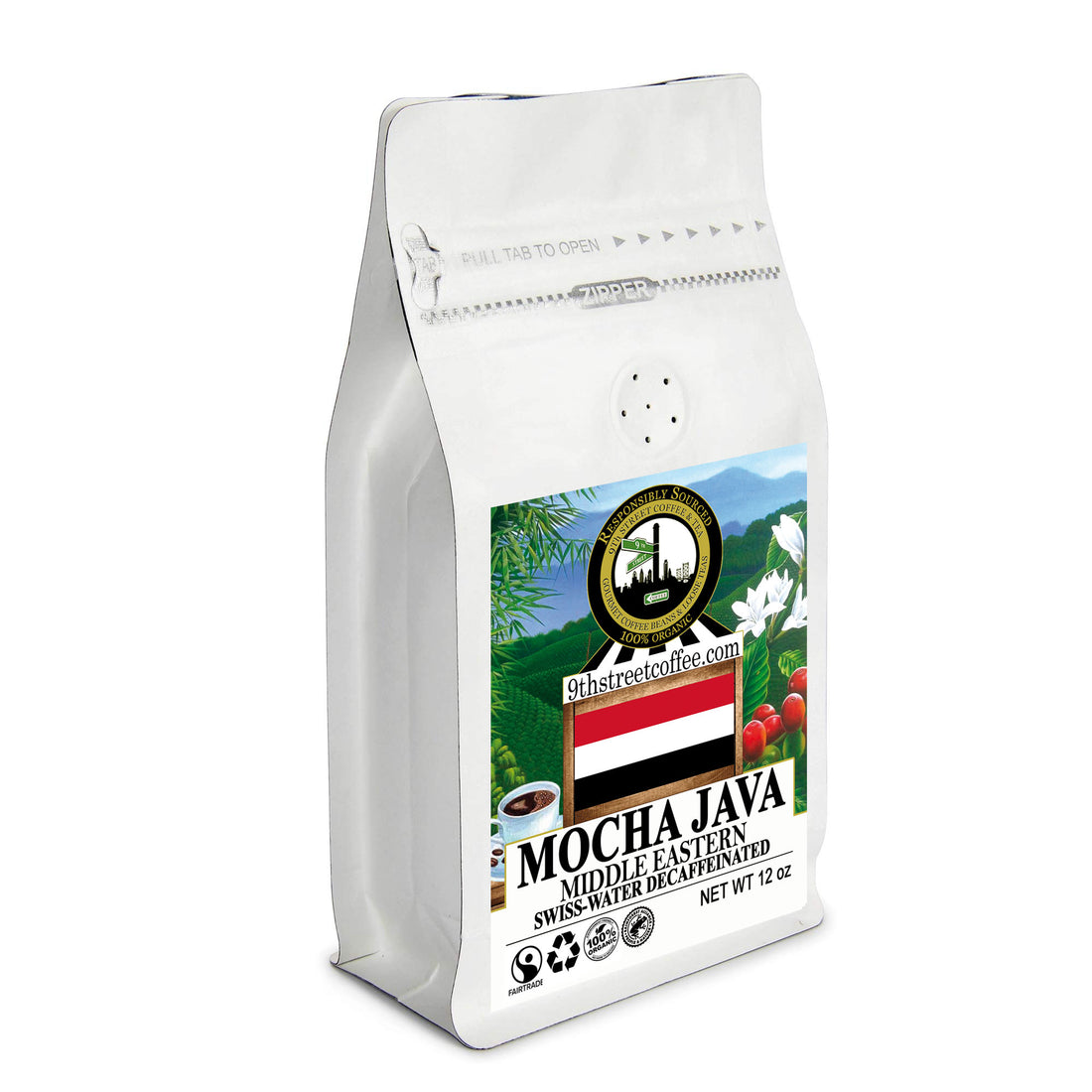 Organic Swiss Water Decaf Mocha Java Coffee