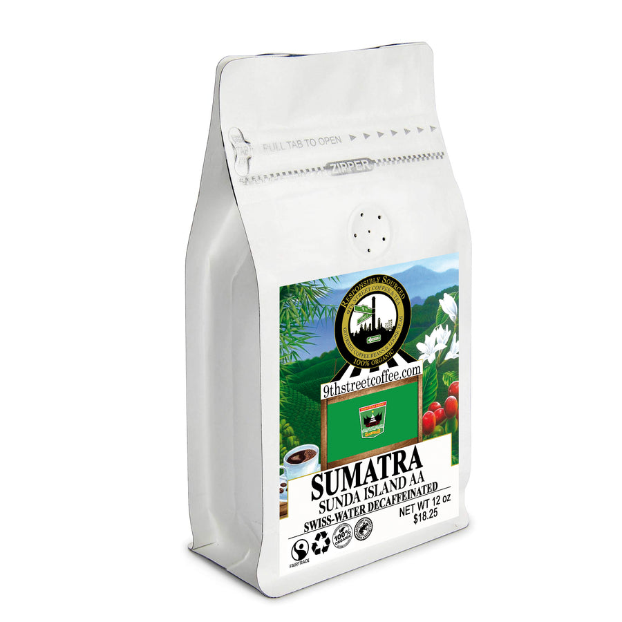 Organic Swiss Water DeCaf Sumatra Sunda Island AA Medium Roast