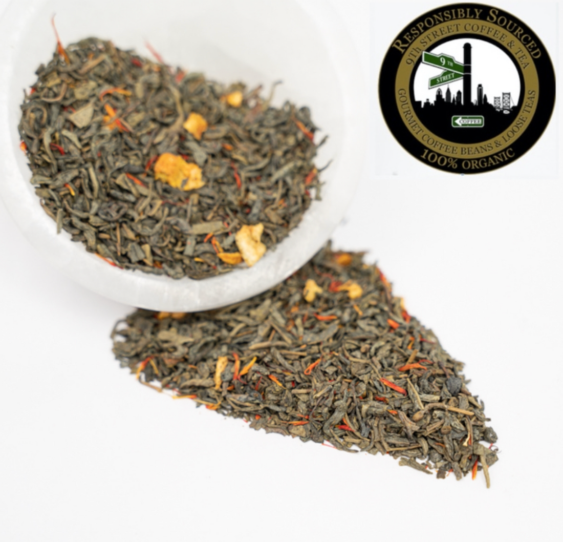 Organic Sweet Orange Loose Green Tea