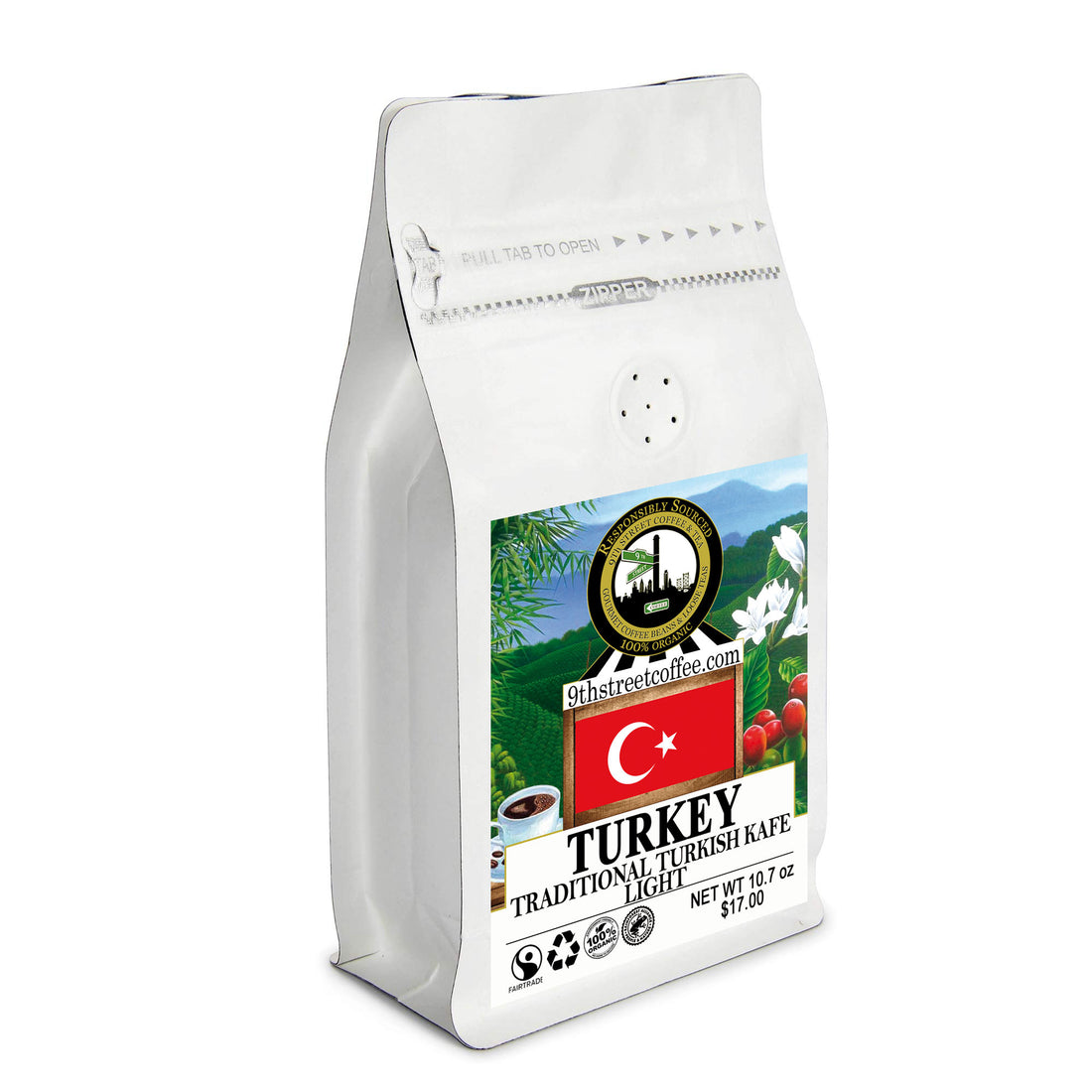 Organic Traditional Turkish Kafe Light Roast Coffee
